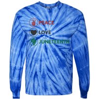 Black Pride Freedom Independence Day Peace Love Juneteenth Great Gift Tie-Dye Long Sleeve Shirt