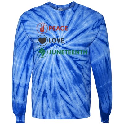 Black Pride Freedom Independence Day Peace Love Juneteenth Great Gift Tie-Dye Long Sleeve Shirt