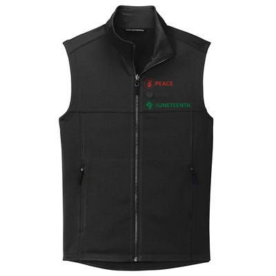 Black Pride Freedom Independence Day Peace Love Juneteenth Great Gift Collective Smooth Fleece Vest