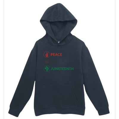 Black Pride Freedom Independence Day Peace Love Juneteenth Great Gift Urban Pullover Hoodie