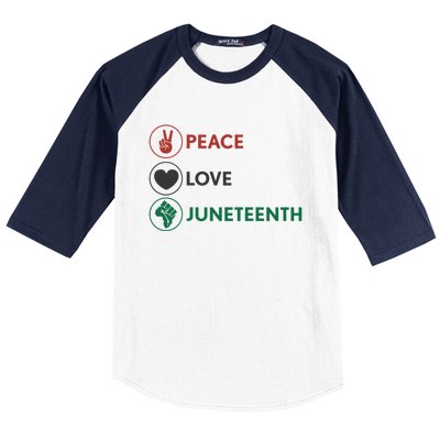 Black Pride Freedom Independence Day Peace Love Juneteenth Great Gift Baseball Sleeve Shirt