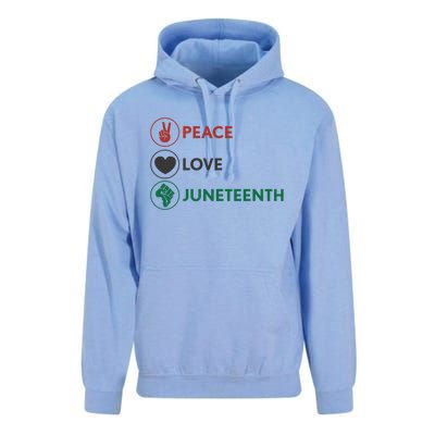 Black Pride Freedom Independence Day Peace Love Juneteenth Great Gift Unisex Surf Hoodie