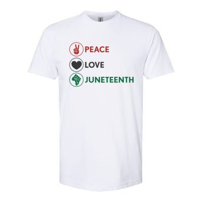 Black Pride Freedom Independence Day Peace Love Juneteenth Great Gift Softstyle CVC T-Shirt