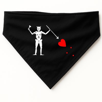 Blackbeard Pirate Flag Jolly Roger Skeleton USA-Made Doggie Bandana