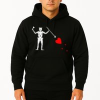 Blackbeard Pirate Flag Jolly Roger Skeleton Hoodie