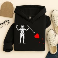 Blackbeard Pirate Flag Jolly Roger Skeleton Hoodie