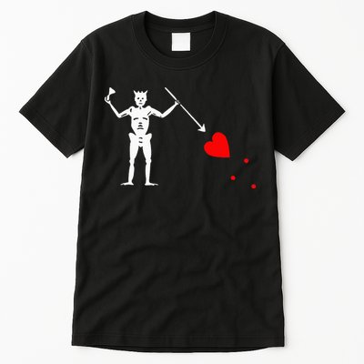 Blackbeard Pirate Flag Jolly Roger Skeleton Tall T-Shirt