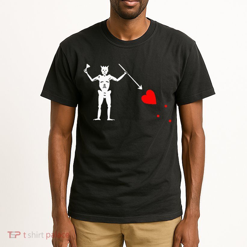 Blackbeard Pirate Flag Jolly Roger Skeleton Tall T-Shirt
