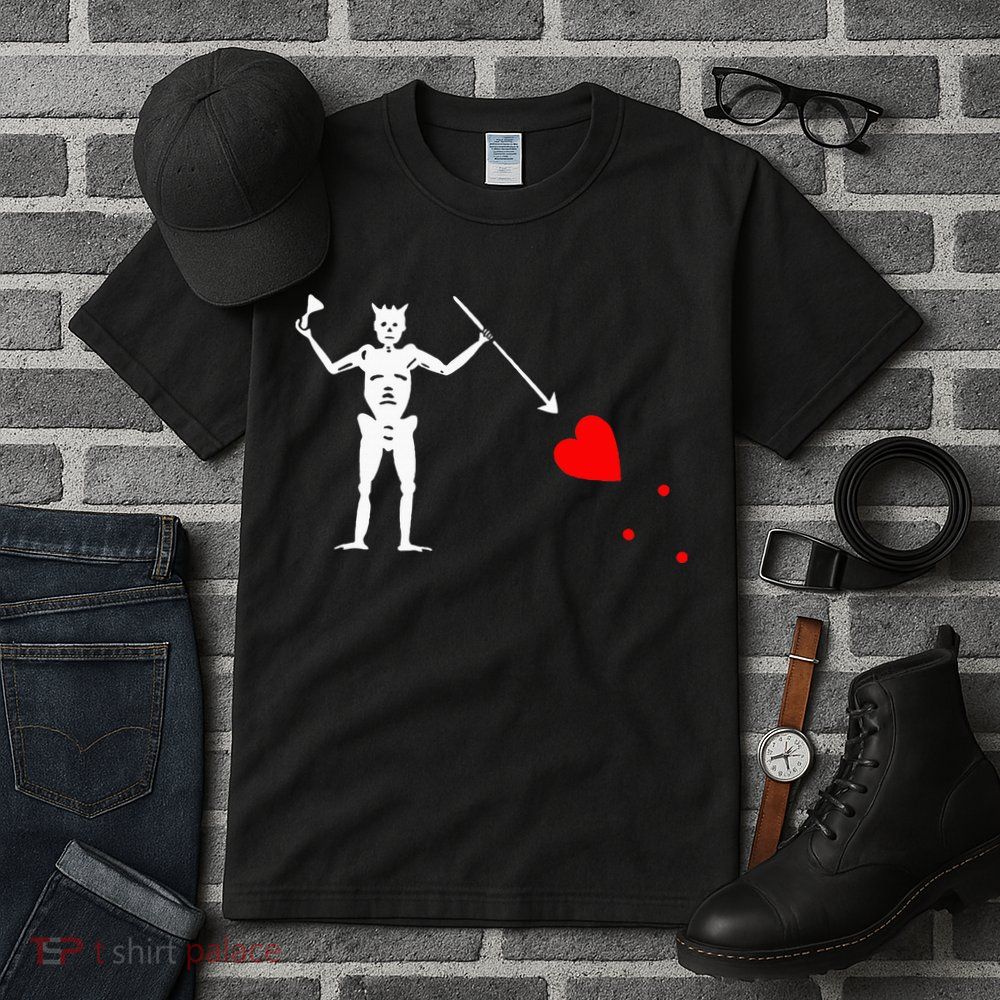 Blackbeard Pirate Flag Jolly Roger Skeleton Tall T-Shirt