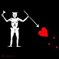 Blackbeard Pirate Flag Jolly Roger Skeleton Tall T-Shirt