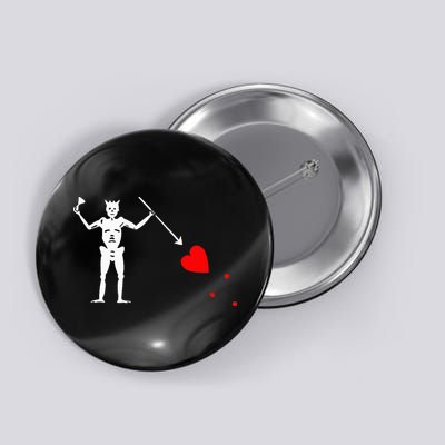 Blackbeard Pirate Flag Jolly Roger Skeleton Button