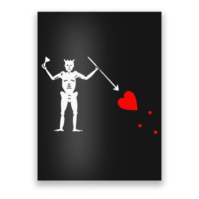 Blackbeard Pirate Flag Jolly Roger Skeleton Poster
