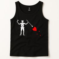 Blackbeard Pirate Flag Jolly Roger Skeleton Tank Top
