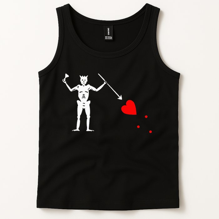 Blackbeard Pirate Flag Jolly Roger Skeleton Tank Top