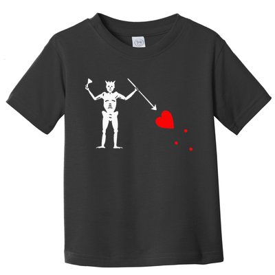 Blackbeard Pirate Flag Jolly Roger Skeleton Toddler T-Shirt