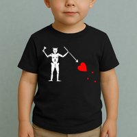 Blackbeard Pirate Flag Jolly Roger Skeleton Toddler T-Shirt
