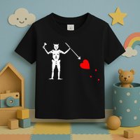 Blackbeard Pirate Flag Jolly Roger Skeleton Toddler T-Shirt