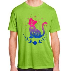 Bisexual Pride Flag Colors Astronomy Cat Adult ChromaSoft Performance T-Shirt