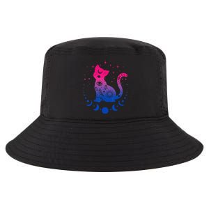 Bisexual Pride Flag Colors Astronomy Cat Cool Comfort Performance Bucket Hat