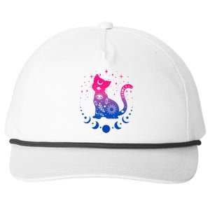 Bisexual Pride Flag Colors Astronomy Cat Snapback Five-Panel Rope Hat