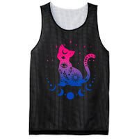 Bisexual Pride Flag Colors Astronomy Cat Mesh Reversible Basketball Jersey Tank