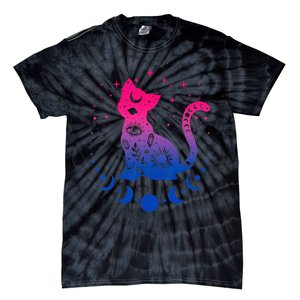 Bisexual Pride Flag Colors Astronomy Cat Tie-Dye T-Shirt