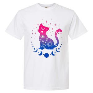 Bisexual Pride Flag Colors Astronomy Cat Garment-Dyed Heavyweight T-Shirt