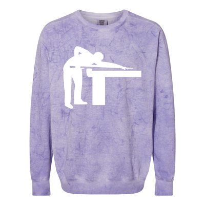 Billiards Player Funny Gift Colorblast Crewneck Sweatshirt