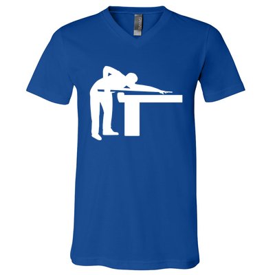 Billiards Player Funny Gift V-Neck T-Shirt