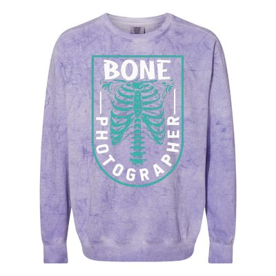 Bone Photographer Funny Radiology Technician Xray Colorblast Crewneck Sweatshirt