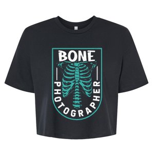 Bone Photographer Funny Radiology Technician Xray Bella+Canvas Jersey Crop Tee