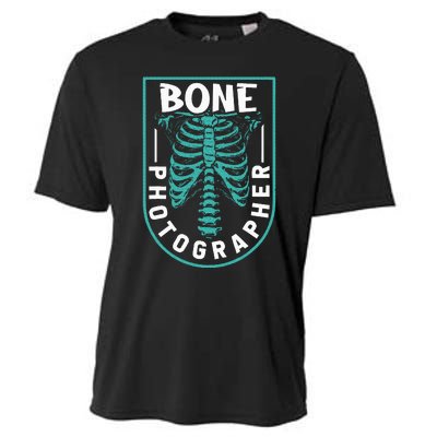 Bone Photographer Funny Radiology Technician Xray Cooling Performance Crew T-Shirt