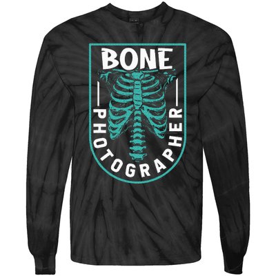 Bone Photographer Funny Radiology Technician Xray Tie-Dye Long Sleeve Shirt