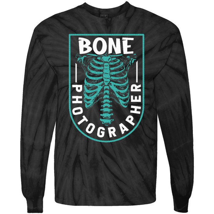 Bone Photographer Funny Radiology Technician Xray Tie-Dye Long Sleeve Shirt