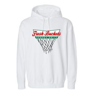 Basketball Player Fresh Buckets Served Daily Bball Garment-Dyed Fleece Hoodie