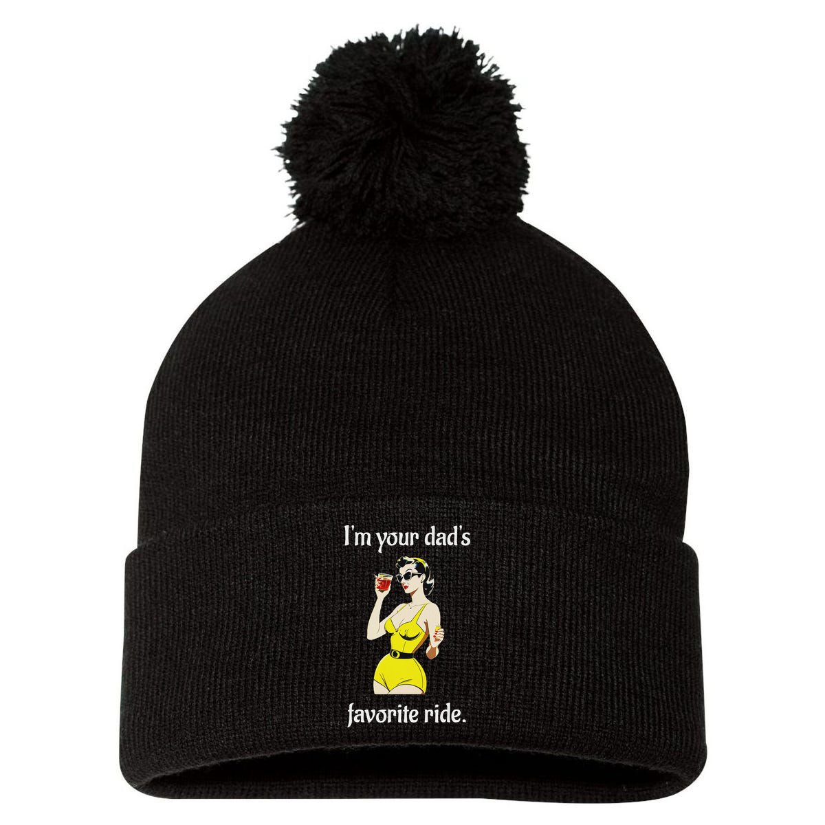Bachelorette Party Funny Inappropriate Ride Pom Pom 12in Knit Beanie