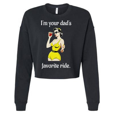 Bachelorette Party Funny Inappropriate Ride Cropped Pullover Crew