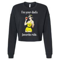 Bachelorette Party Funny Inappropriate Ride Cropped Pullover Crew
