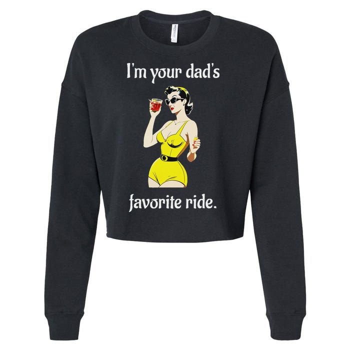 Bachelorette Party Funny Inappropriate Ride Cropped Pullover Crew