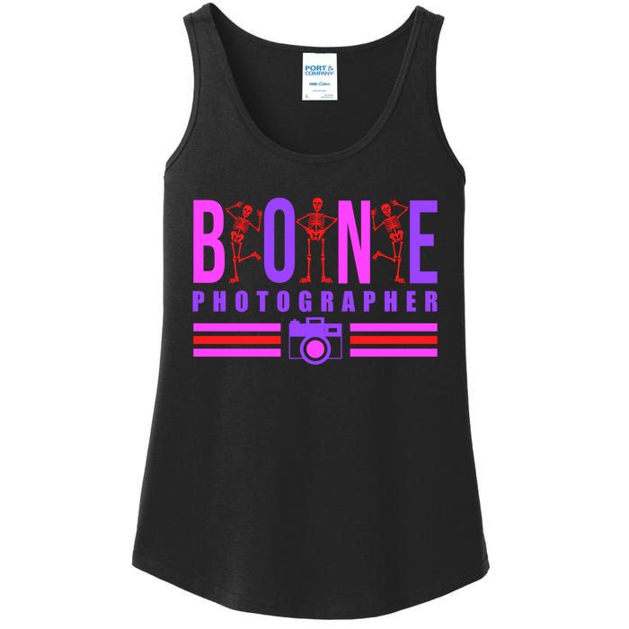 Bone Photographer - Funny Skeleton X-Ray Tech Radiology Gift Ladies Essential Tank