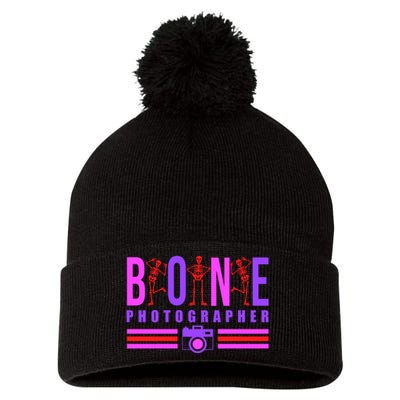 Bone Photographer - Funny Skeleton X-Ray Tech Radiology Gift Pom Pom 12in Knit Beanie