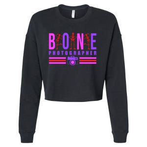 Bone Photographer - Funny Skeleton X-Ray Tech Radiology Gift Cropped Pullover Crew