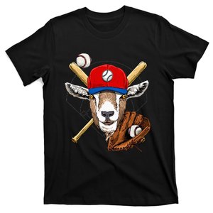 Baseball Player Goat Lover Pitcher Catcher Baseball Coaches T-Shirt