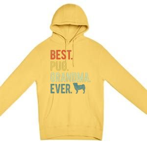 Best Pug Grandma Ever Dog Lovers Mothers Day Premium Pullover Hoodie