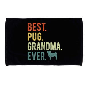 Best Pug Grandma Ever Dog Lovers Mothers Day Microfiber Hand Towel