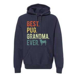 Best Pug Grandma Ever Dog Lovers Mothers Day Premium Hoodie