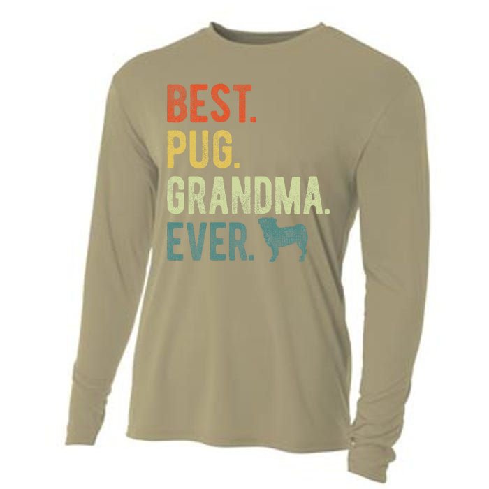 Best Pug Grandma Ever Dog Lovers Mothers Day Cooling Performance Long Sleeve Crew