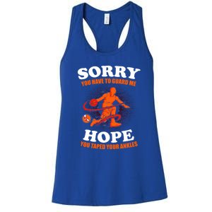 Basketball Player Guard Cool Gift Basketball Player Basketball Funny Gift Women's Racerback Tank