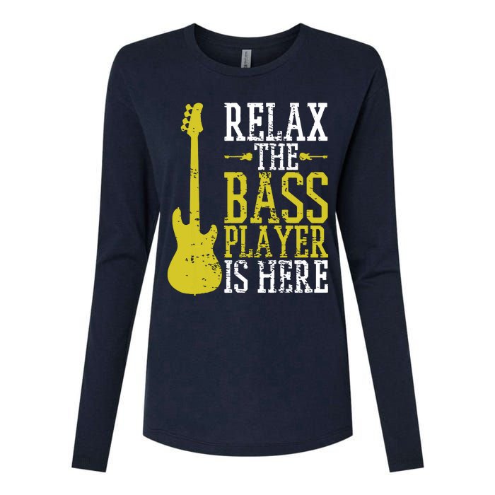 Bass Player Guitar Guitarist Music School Vintage Womens Cotton Relaxed Long Sleeve T-Shirt