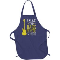 Bass Player Guitar Guitarist Music School Vintage Full-Length Apron With Pockets